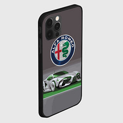 Чехол для iPhone 12 Pro Alfa Romeo motorsport, цвет: 3D-черный — фото 2