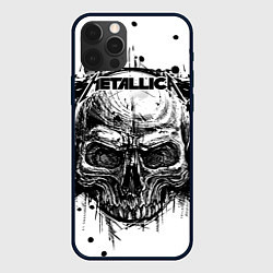 Чехол для iPhone 12 Pro Metallica, цвет: 3D-черный