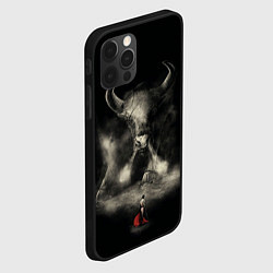 Чехол для iPhone 12 Pro Бык 2021, цвет: 3D-черный — фото 2