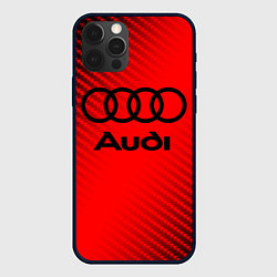 Чехол для iPhone 12 Pro AUDI АУДИ, цвет: 3D-черный