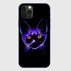 Чехол для iPhone 12 Pro Дикая кошка, цвет: 3D-черный