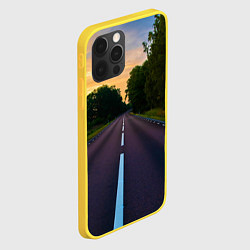 Чехол для iPhone 12 Pro Дорога, цвет: 3D-желтый — фото 2