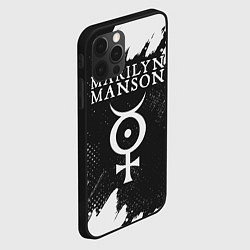 Чехол для iPhone 12 Pro MARILYN MANSON М МЭНСОН, цвет: 3D-черный — фото 2