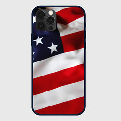 Чехол для iPhone 12 Pro США USA, цвет: 3D-черный