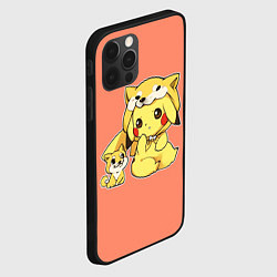 Чехол для iPhone 12 Pro Pikachu Pika Pika, цвет: 3D-черный — фото 2
