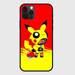 Чехол для iPhone 12 Pro Brawl starsLeon pikachu, цвет: 3D-черный