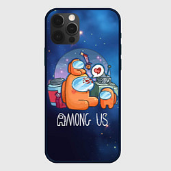 Чехол для iPhone 12 Pro Among Us Space, цвет: 3D-черный