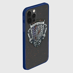 Чехол для iPhone 12 Pro Атака на титанов, цвет: 3D-тёмно-синий — фото 2