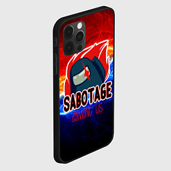 Чехол для iPhone 12 Pro Among us sabotage, цвет: 3D-черный — фото 2