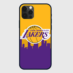 Чехол для iPhone 12 Pro LOS ANGELES LAKERS, цвет: 3D-черный