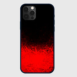 Чехол для iPhone 12 Pro КРАСНО-ЧЕРНЫЙ ГРАДИЕНТ, цвет: 3D-черный