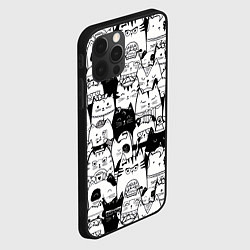 Чехол для iPhone 12 Pro Котики, цвет: 3D-черный — фото 2