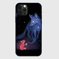 Чехол для iPhone 12 Pro Лиса и ее дух, цвет: 3D-черный