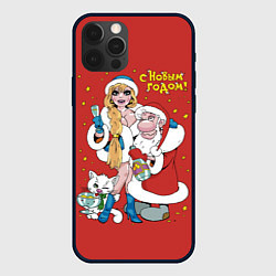 Чехол для iPhone 12 Pro С Новым годом!, цвет: 3D-черный