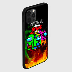 Чехол для iPhone 12 Pro Among Us Brawl StarS, цвет: 3D-черный — фото 2