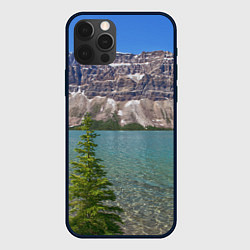 Чехол для iPhone 12 Pro Горное озеро, цвет: 3D-черный