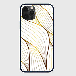 Чехол для iPhone 12 Pro Белые лепестки, цвет: 3D-черный