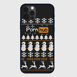 Чехол для iPhone 12 Pro Christmas PornHub, цвет: 3D-черный