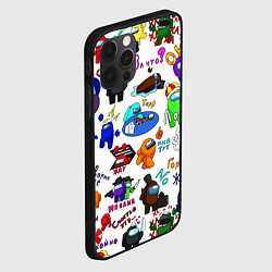 Чехол для iPhone 12 Pro AMONG US STICKERBOMBING, цвет: 3D-черный — фото 2