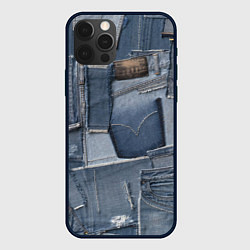 Чехол для iPhone 12 Pro Jeans life, цвет: 3D-черный