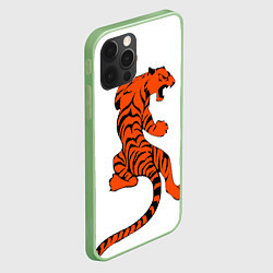 Чехол для iPhone 12 Pro Тигр, цвет: 3D-салатовый — фото 2