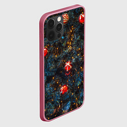 Чехол для iPhone 12 Pro Новый Год, цвет: 3D-малиновый — фото 2