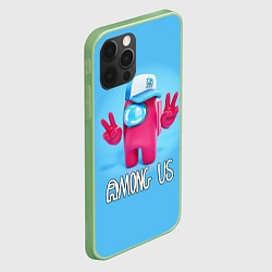 Чехол для iPhone 12 Pro AMONG US, цвет: 3D-салатовый — фото 2