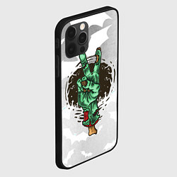 Чехол для iPhone 12 Pro Zombie peace hand, цвет: 3D-черный — фото 2