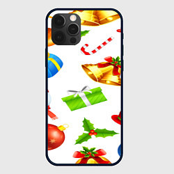 Чехол для iPhone 12 Pro Новый год!, цвет: 3D-черный