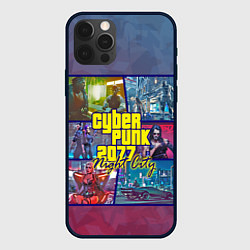 Чехол для iPhone 12 Pro Cyberpunk 2077 Night City, цвет: 3D-черный