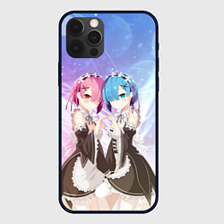 Чехол для iPhone 12 Pro Рем и Рам, цвет: 3D-черный