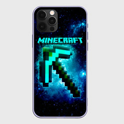 Чехол для iPhone 12 Pro Minecraft, цвет: 3D-светло-сиреневый