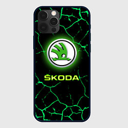 Чехол для iPhone 12 Pro SKODA, цвет: 3D-черный