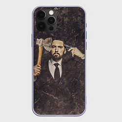 Чехол для iPhone 12 Pro Eminem, цвет: 3D-светло-сиреневый