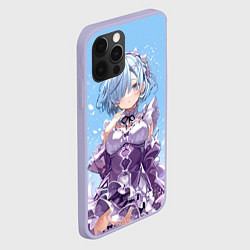 Чехол для iPhone 12 Pro Re:Zero, Рем, цвет: 3D-светло-сиреневый — фото 2