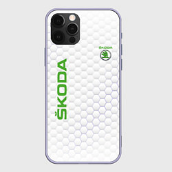 Чехол для iPhone 12 Pro SKODA, цвет: 3D-светло-сиреневый