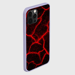 Чехол для iPhone 12 Pro ЛАВА ЛАВОВЫЕ ТРЕЩИНЫ LAVA, цвет: 3D-светло-сиреневый — фото 2
