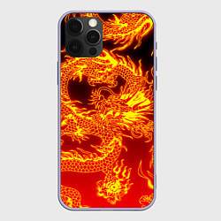 Чехол для iPhone 12 Pro ДРАКОН, цвет: 3D-светло-сиреневый