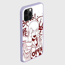 Чехол для iPhone 12 Pro One-Punch Man, цвет: 3D-светло-сиреневый — фото 2