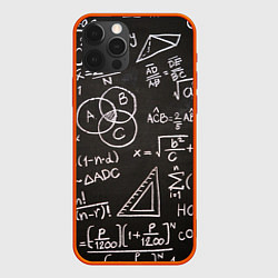 Чехол для iPhone 12 Pro Математические уравнения, цвет: 3D-красный