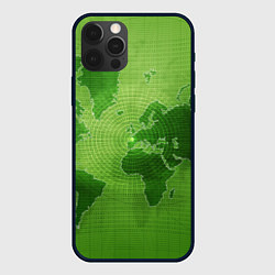 Чехол для iPhone 12 Pro Карта мира, цвет: 3D-черный