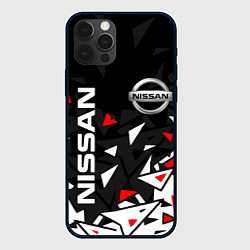 Чехол для iPhone 12 Pro NISSAN НИССАН ОСКОЛКИ, цвет: 3D-черный