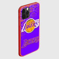 Чехол для iPhone 12 Pro LOS ANGELES LAKERS ЛЕЙКЕРС, цвет: 3D-красный — фото 2