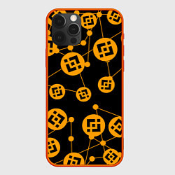 Чехол для iPhone 12 Pro BINANCE БИНАНС УЗОР, цвет: 3D-красный