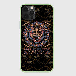 Чехол для iPhone 12 Pro WILD TIGER, цвет: 3D-салатовый