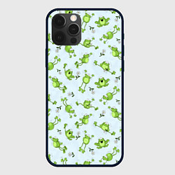 Чехол для iPhone 12 Pro Веселые лягушки, цвет: 3D-черный