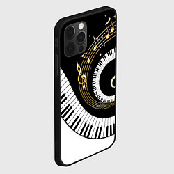 Чехол для iPhone 12 Pro МУЗЫКАЛЬНЫЙ УЗОР, цвет: 3D-черный — фото 2