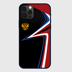 Чехол для iPhone 12 Pro РОССИЯ RUSSIA UNIFORM, цвет: 3D-черный
