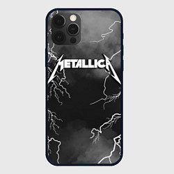 Чехол для iPhone 12 Pro METALLICA РАЗРЯД МОЛНИИ, цвет: 3D-черный