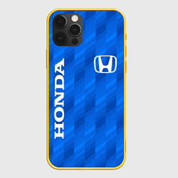 Чехол для iPhone 12 Pro HONDA BLUE ХОНДА СИНИЙ, цвет: 3D-желтый